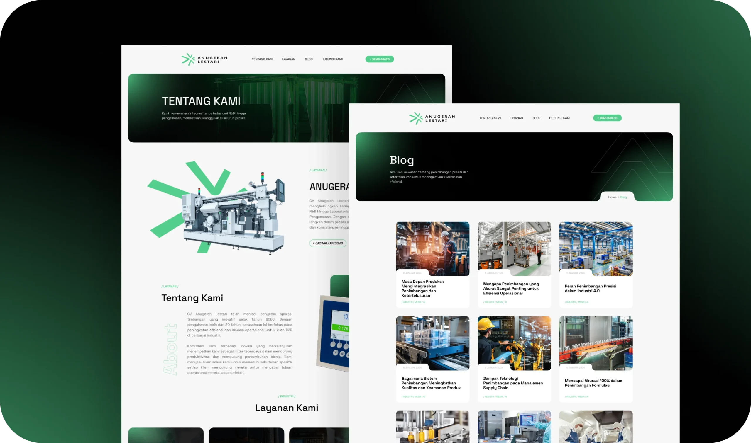 CV Anugerah Lestari Mockup